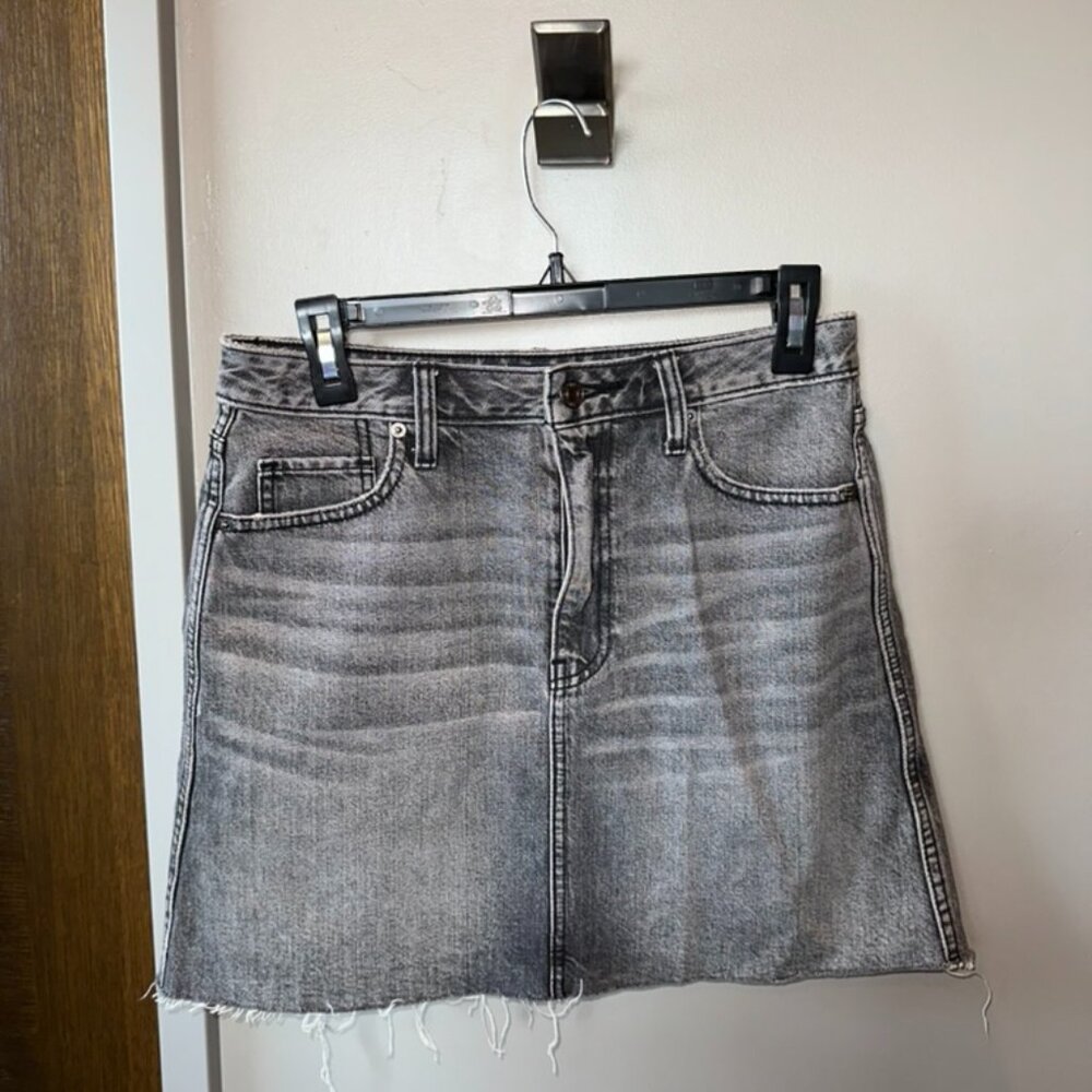 Abercrombie and Fitch Black Washed Denim Skirt